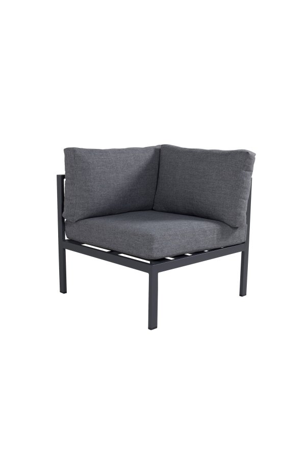 VENTURE HOME Copacabana hj�rneseksjon - svart aluminium / gr� pute