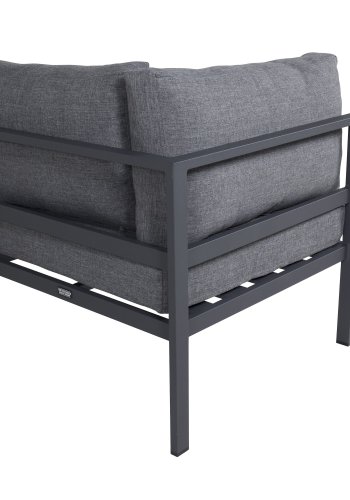 VENTURE HOME Copacabana hj�rneseksjon - svart aluminium / gr� pute
