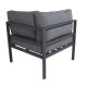 VENTURE HOME Copacabana hj�rneseksjon - svart aluminium / gr� pute