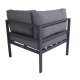 VENTURE HOME Copacabana hj�rneseksjon - svart aluminium / gr� pute