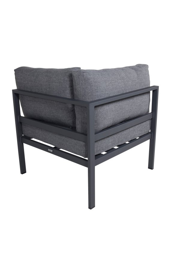 VENTURE HOME Copacabana hj�rneseksjon - svart aluminium / gr� pute