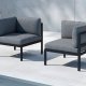 VENTURE HOME Copacabana hj�rneseksjon - svart aluminium / gr� pute