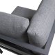 VENTURE HOME Copacabana hj�rneseksjon - svart aluminium / gr� pute