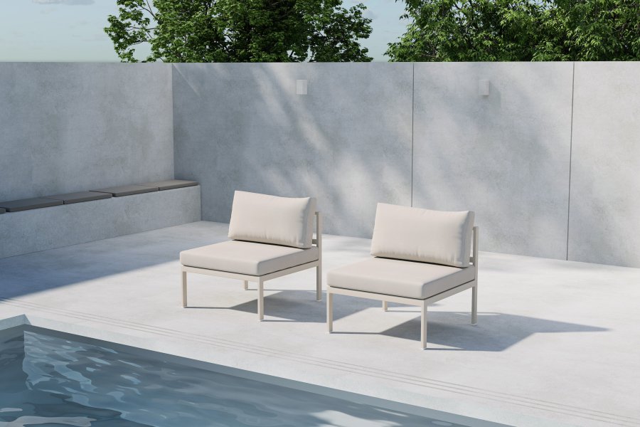 VENTURE HOME Copacabana sofamodul midt - Beige / Beige