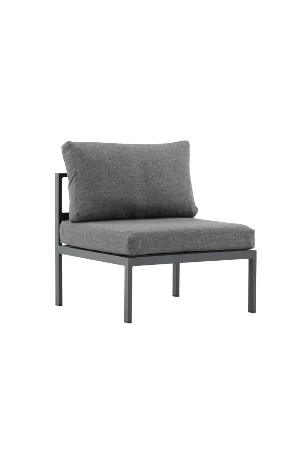 VENTURE HOME Copacabana Midtdekorasjon - Svart Alu / Gr� Pute