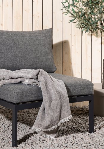 VENTURE HOME Copacabana Midtdekorasjon - Svart Alu / Gr� Pute