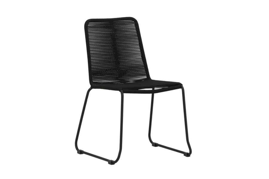 VENTURE HOME Lindos stablestol - svart aluminium / svart tau
