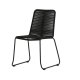 VENTURE HOME Lindos stablestol - svart aluminium / svart tau