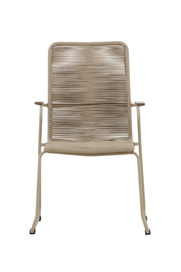 VENTURE HOME Bois spisestol - Beige / Beige tau FSC Mix