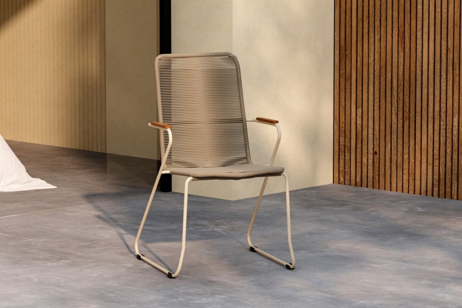 VENTURE HOME Bois spisestol - Beige / Beige tau FSC Mix