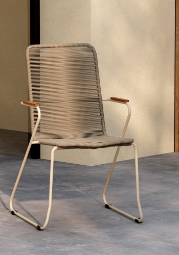 VENTURE HOME Bois spisestol - Beige / Beige tau FSC Mix