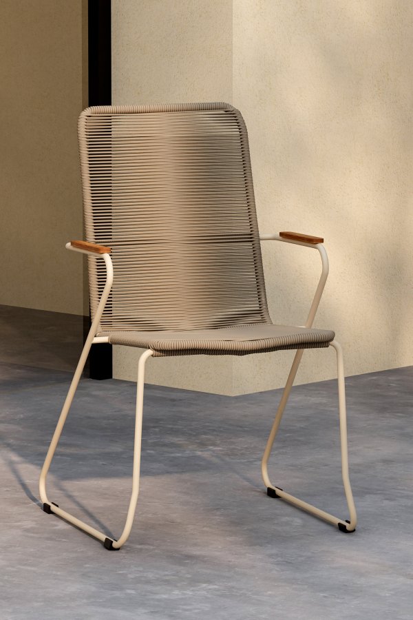 VENTURE HOME Bois spisestol - Beige / Beige tau FSC Mix