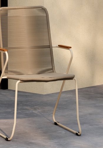 VENTURE HOME Bois spisestol - Beige / Beige tau FSC Mix