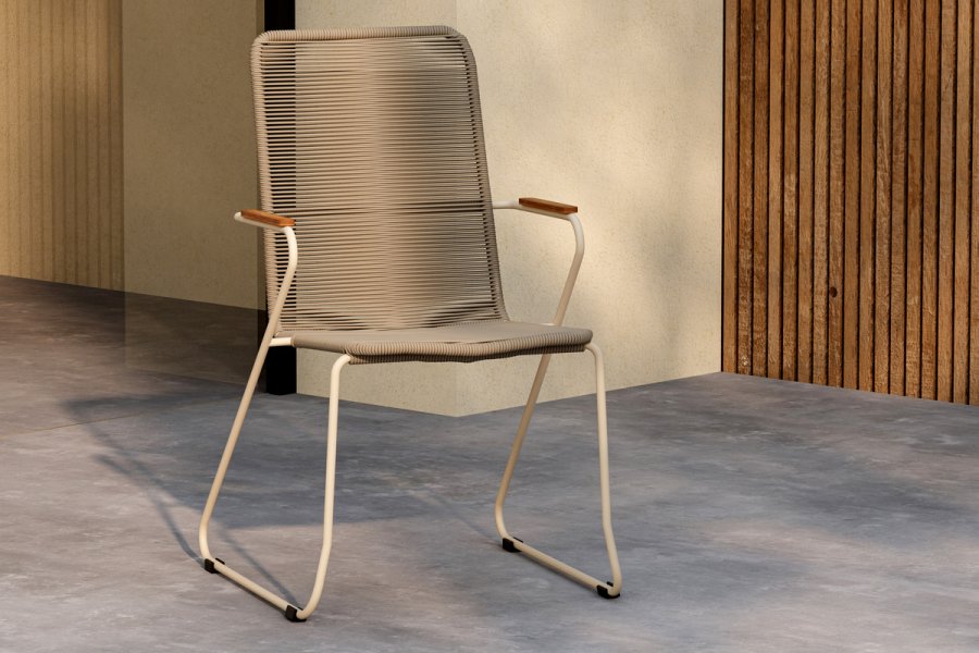 VENTURE HOME Bois spisestol - Beige / Beige tau FSC Mix