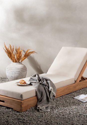 VENTURE HOME Solseng - Teak gyllen inkl. Beige pute