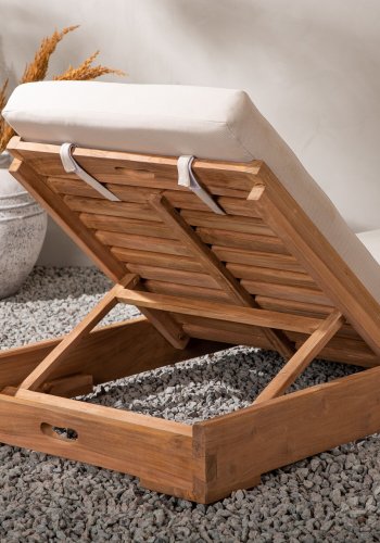 VENTURE HOME Solseng - Teak gyllen inkl. Beige pute