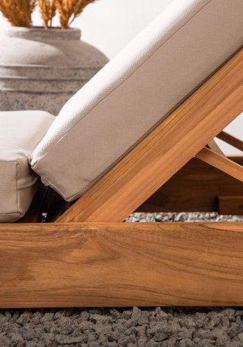 VENTURE HOME Solseng - Teak gyllen inkl. Beige pute