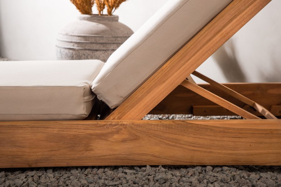 VENTURE HOME Solseng - Teak gyllen inkl. Beige pute