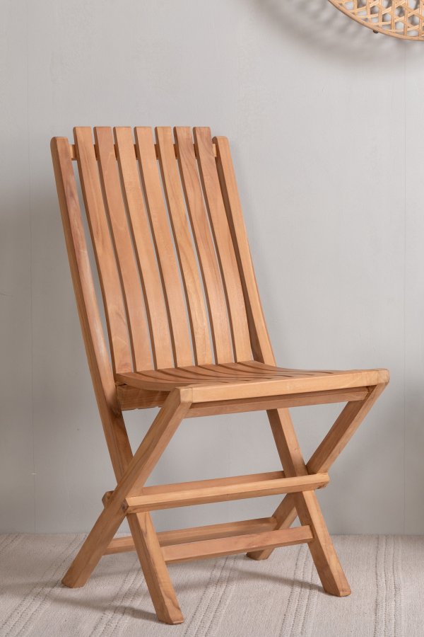 VENTURE HOME Ghana - Hopf&auml;llbar stol - Naturlig - Teak -