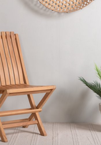 VENTURE HOME Ghana - Hopf&auml;llbar stol - Naturlig - Teak -