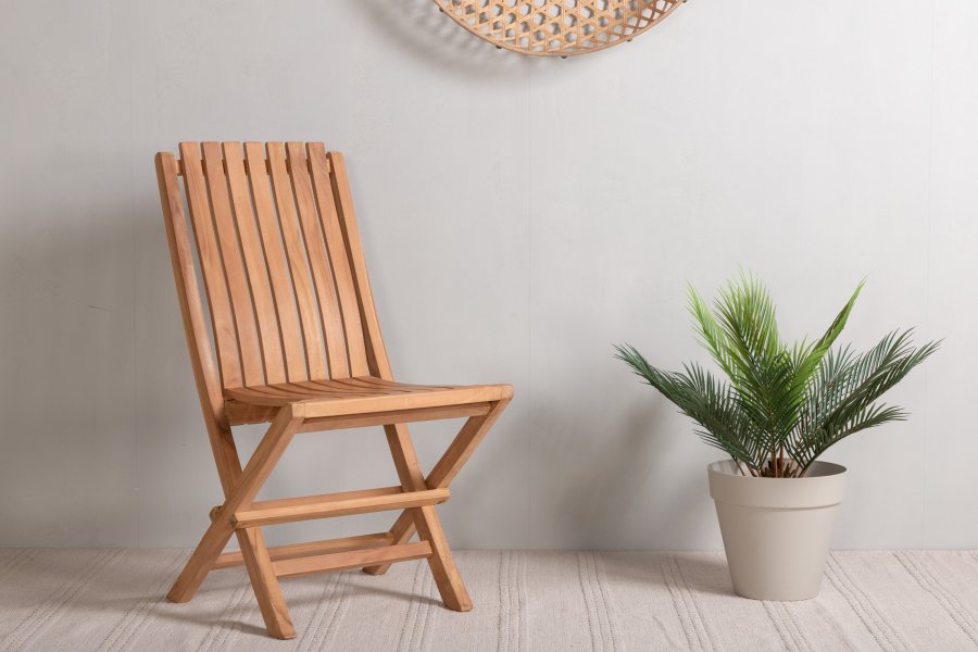 VENTURE HOME Ghana - Hopf&auml;llbar stol - Naturlig - Teak -