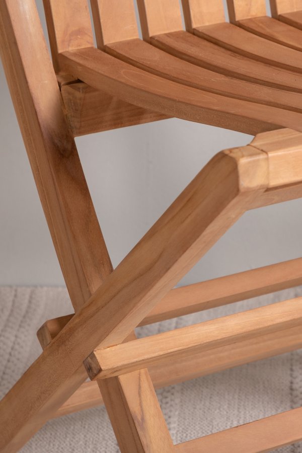 VENTURE HOME Ghana - Hopf&auml;llbar stol - Naturlig - Teak -