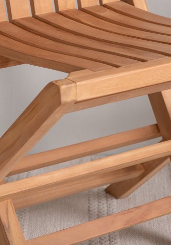 VENTURE HOME Ghana - Hopf&auml;llbar stol - Naturlig - Teak -