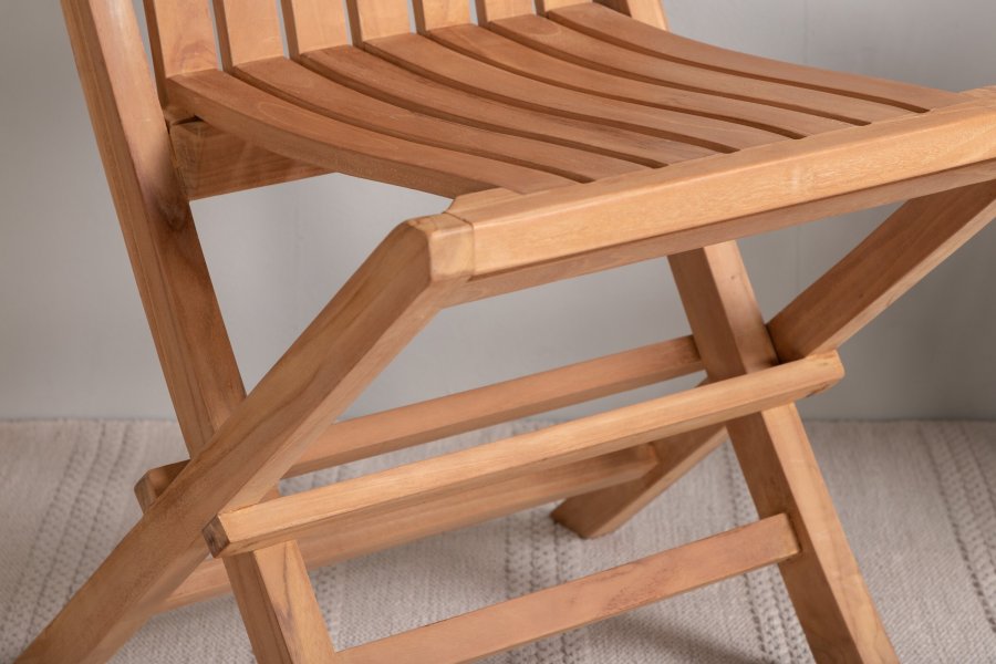 VENTURE HOME Ghana - Hopf&auml;llbar stol - Naturlig - Teak -