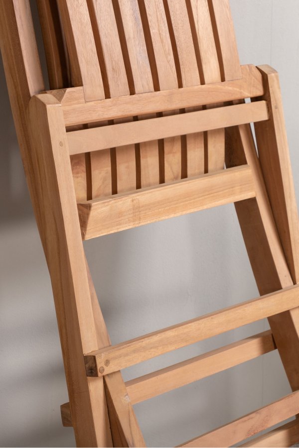 VENTURE HOME Ghana - Hopf&auml;llbar stol - Naturlig - Teak -