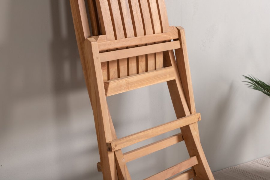 VENTURE HOME Ghana - Hopf&auml;llbar stol - Naturlig - Teak -