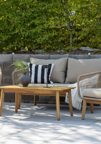 VENTURE HOME Chania sofasett - Latte/Akasie