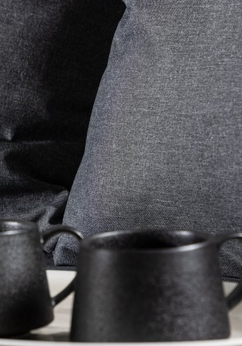 VENTURE HOME Chania H&ouml;rnsoffa - Svart/Akacia