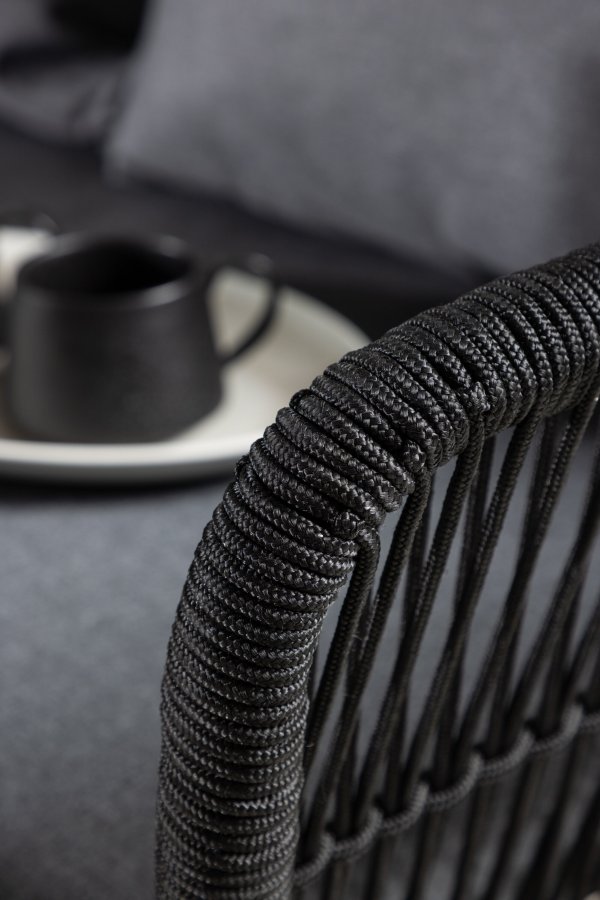 VENTURE HOME Chania H&ouml;rnsoffa - Svart/Akacia