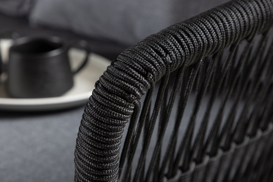 VENTURE HOME Chania H&ouml;rnsoffa - Svart/Akacia