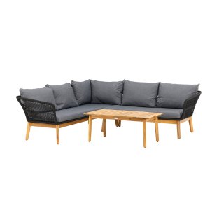 VENTURE HOME Chania hj�rnesofa - svart/akasie