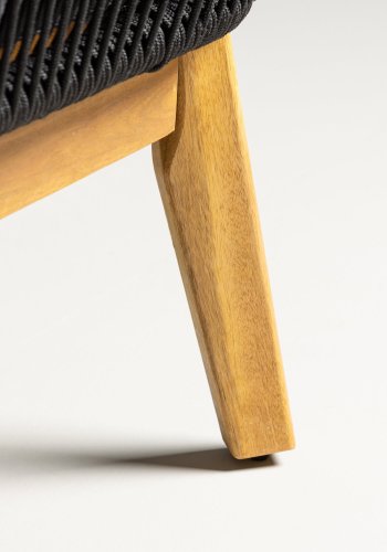 VENTURE HOME Chania H&ouml;rnsoffa - Svart/Akacia