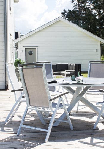 VENTURE HOME Copacabana-bord � 140 - Hvit/Gr�