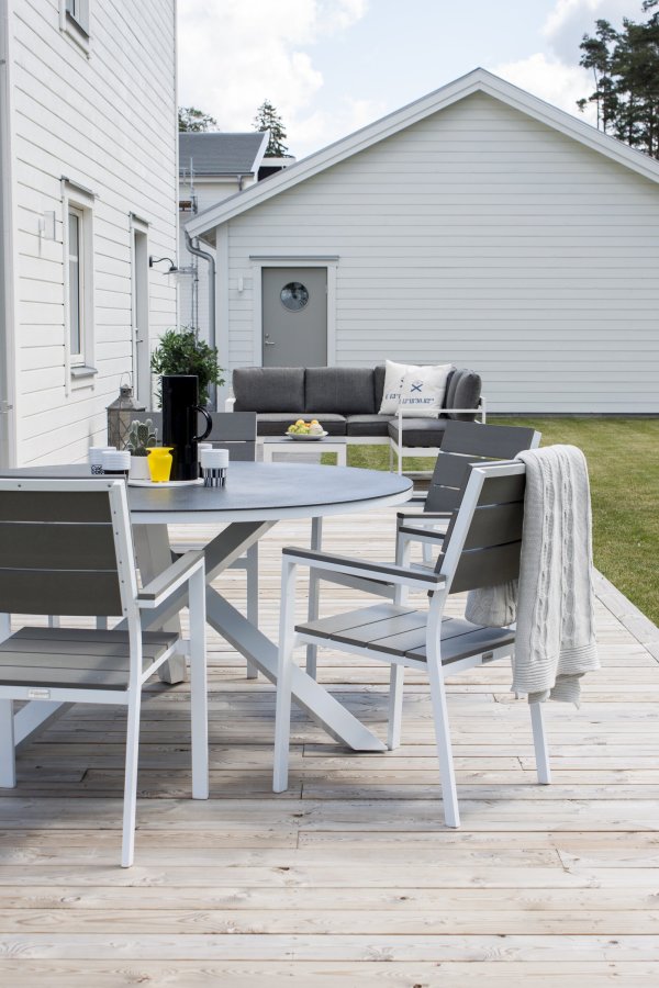 VENTURE HOME Copacabana-bord � 140 - Hvit/Gr�