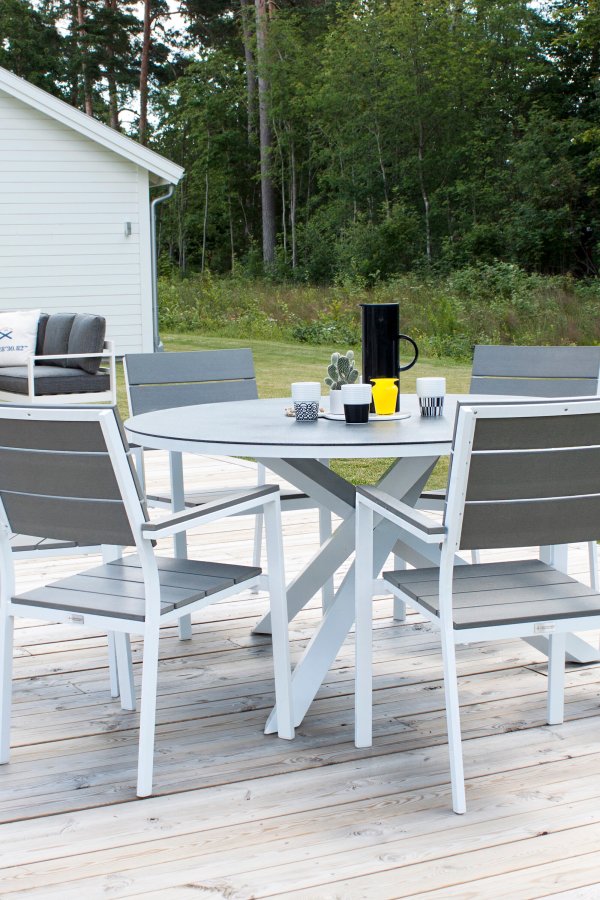 VENTURE HOME Copacabana-bord � 140 - Hvit/Gr�