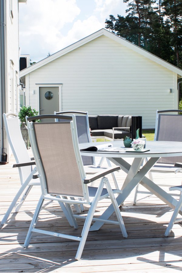 VENTURE HOME Copacabana-bord � 140 - Hvit/Gr�