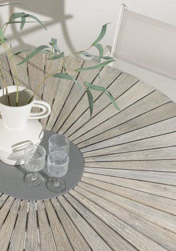 VENTURE HOME Rives - Bord � 150 - Antikk hvit akasie / gr� stein