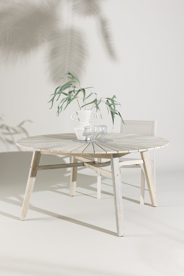 VENTURE HOME Rives - Bord � 150 - Antikk hvit akasie / gr� stein