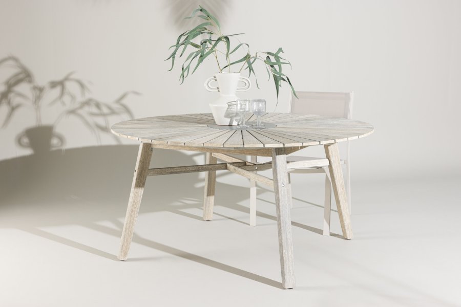 VENTURE HOME Rives - Bord � 150 - Antikk hvit akasie / gr� stein