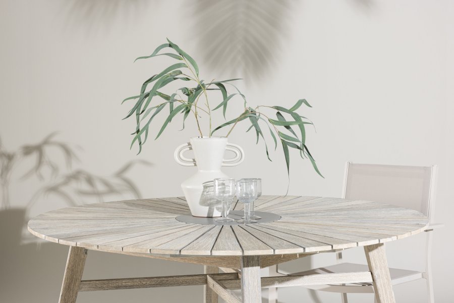 VENTURE HOME Rives - Bord � 150 - Antikk hvit akasie / gr� stein