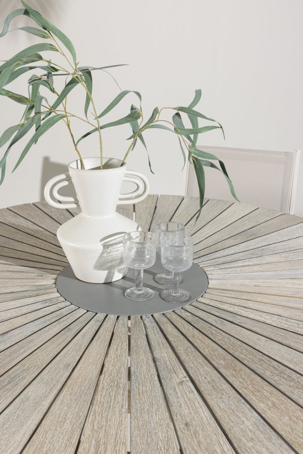 VENTURE HOME Rives - Bord � 150 - Antikk hvit akasie / gr� stein