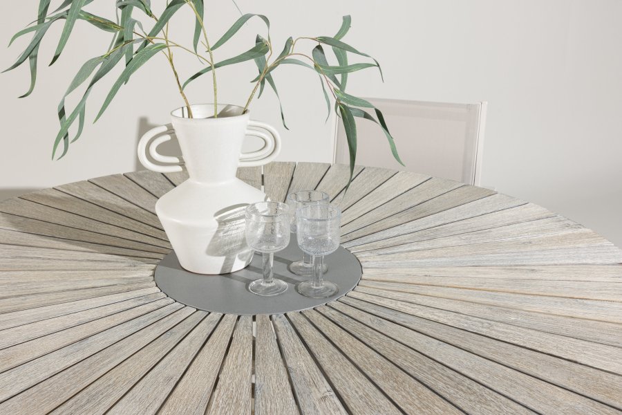 VENTURE HOME Rives - Bord � 150 - Antikk hvit akasie / gr� stein