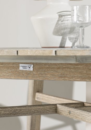 VENTURE HOME Rives - Bord � 150 - Antikk hvit akasie / gr� stein