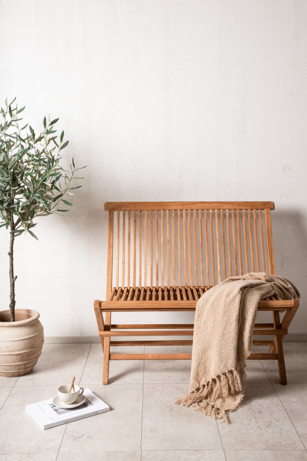 VENTURE HOME Ghana - Sammenleggbar benk - Naturlig - Teak -