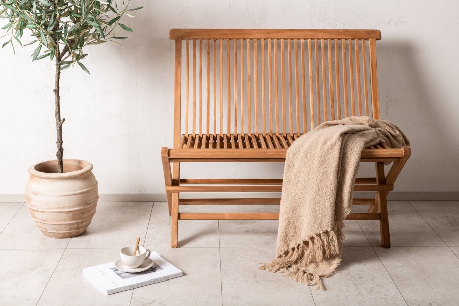 VENTURE HOME Ghana - Sammenleggbar benk - Naturlig - Teak -