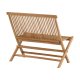 VENTURE HOME Ghana - Sammenleggbar benk - Naturlig - Teak -